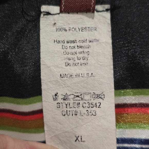 VTG NWOT Topia Womens XL Y2K 90s Tunic Bold Floral Striped Smocked Cinched Waist - Picture 6 of 6